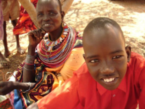 Lmesinae and his mother, Nkuuni, after surgery, Baragoi Kenya.
